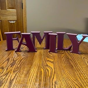 “Family” wooden blocks